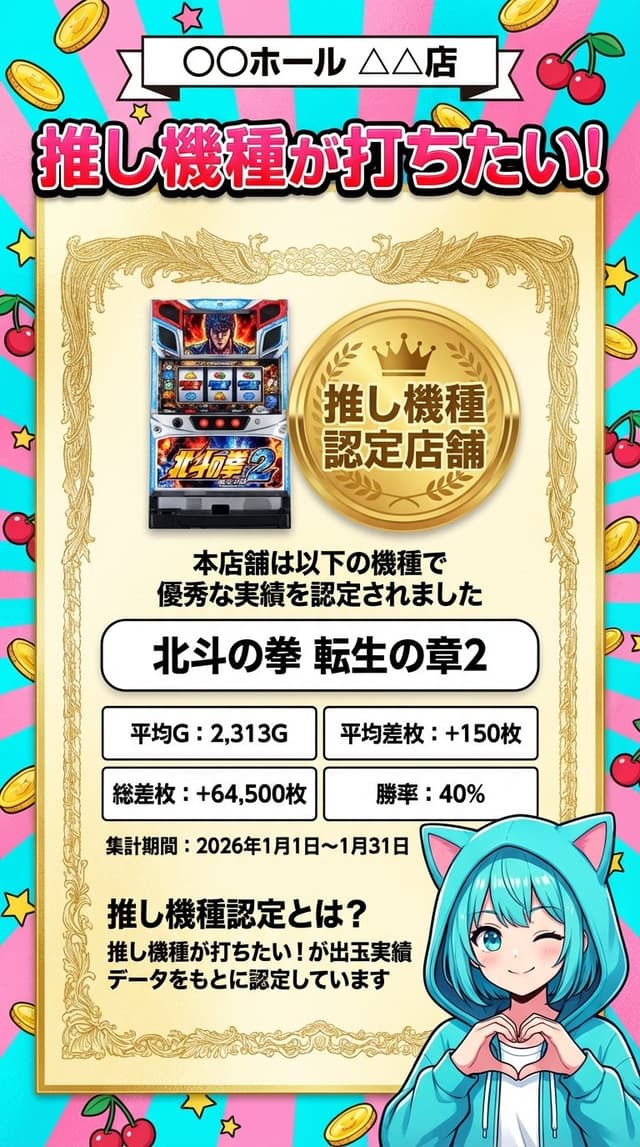 推し機種認定ポスター サンプル